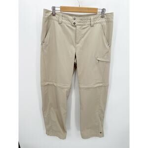 Columbia Women 12S Saturday Trail II Convertible Stretch Pants British Tan Khaki